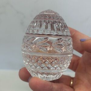 Vintage Franklin Mint Lead Crystal Egg Paperweight 1988 Made in Germany